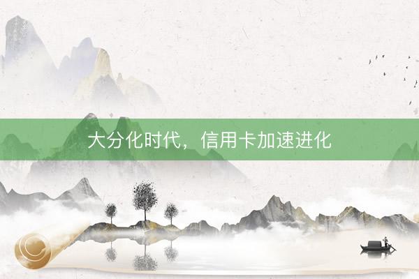 大分化时代，信用卡加速进化