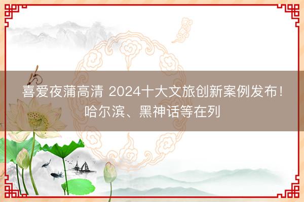 喜爱夜蒲高清 2024十大文旅创新案例发布！哈尔滨、黑神话等在列