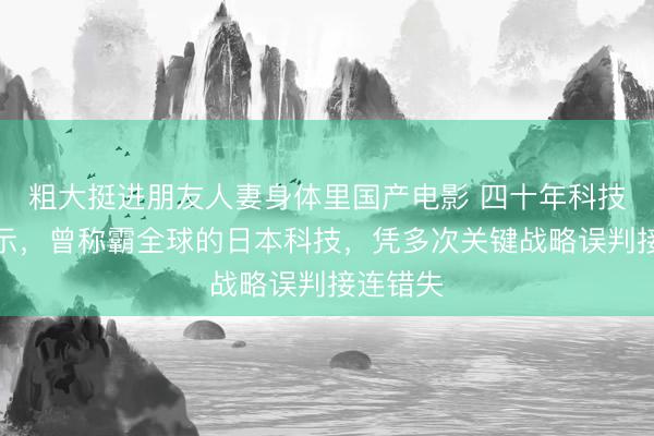 粗大挺进朋友人妻身体里国产电影 四十年科技沉浮启示，曾称霸全球的日本科技，凭多次关键战略误判接连错失