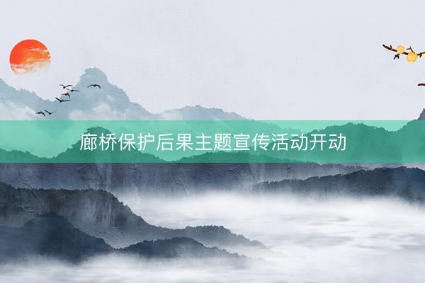 廊桥保护后果主题宣传活动开动