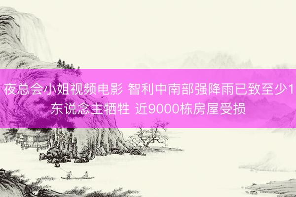 夜总会小姐视频电影 智利中南部强降雨已致至少1东说念主牺牲 近9000栋房屋受损