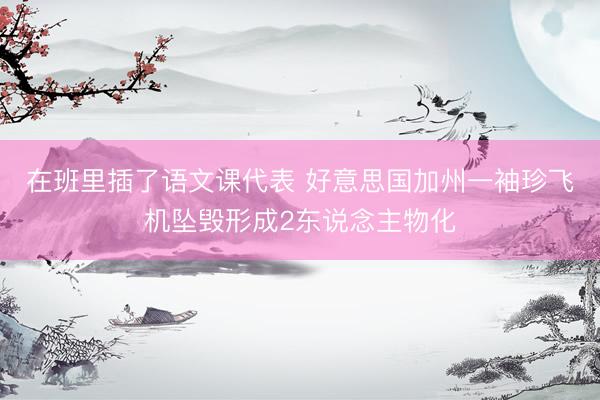 在班里插了语文课代表 好意思国加州一袖珍飞机坠毁形成2东说念主物化