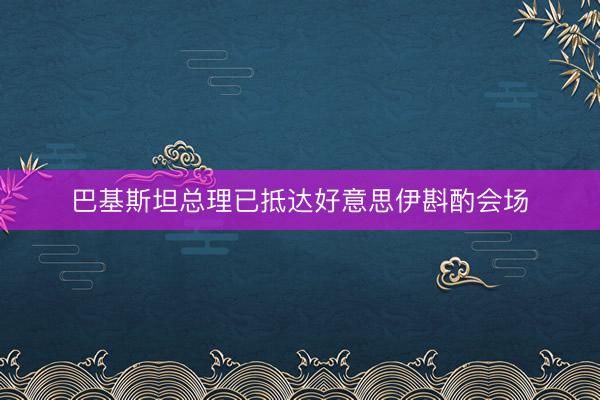 巴基斯坦总理已抵达好意思伊斟酌会场
